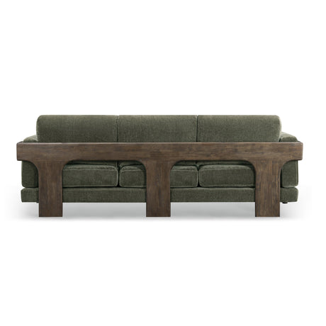 TOV Elyn 91" Olive Green Upcycled Contract-Grade Chenille Sofa