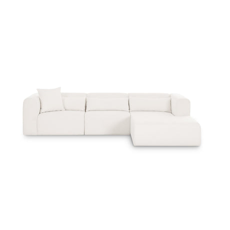 TOV Tarra 3-Piece Cream Performance Chenille Modular Sectional