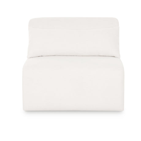 TOV Tarra Cream Performance Chenille Modular Armless Chair