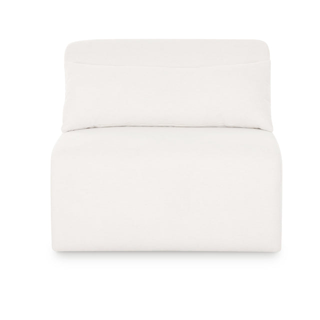 TOV Tarra Cream Performance Chenille Modular Armless Chair