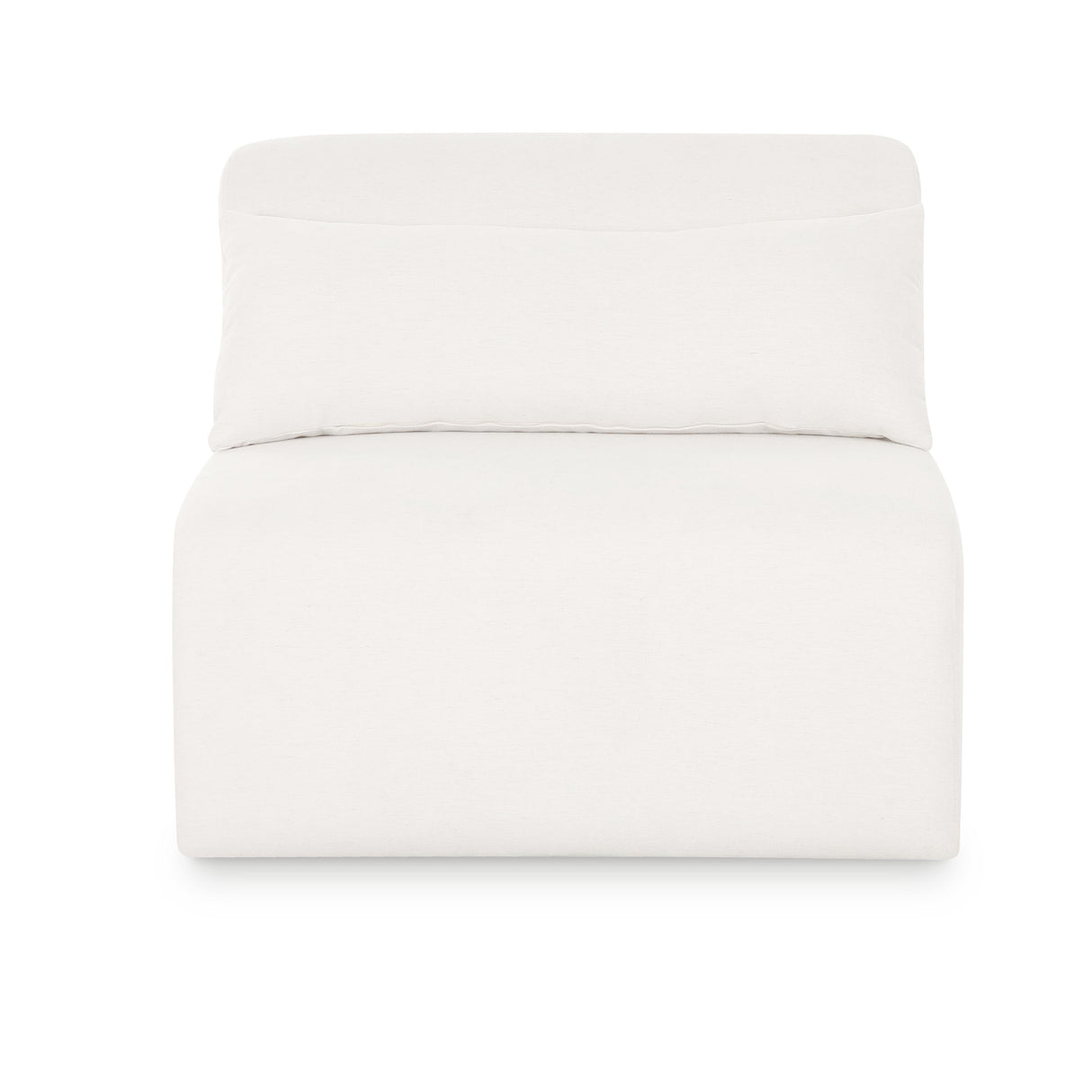 TOV Tarra Cream Chenille Modular Armless Chair