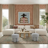 TOV Tarra 4-Pc Cream Chenille Modular U-Sectional