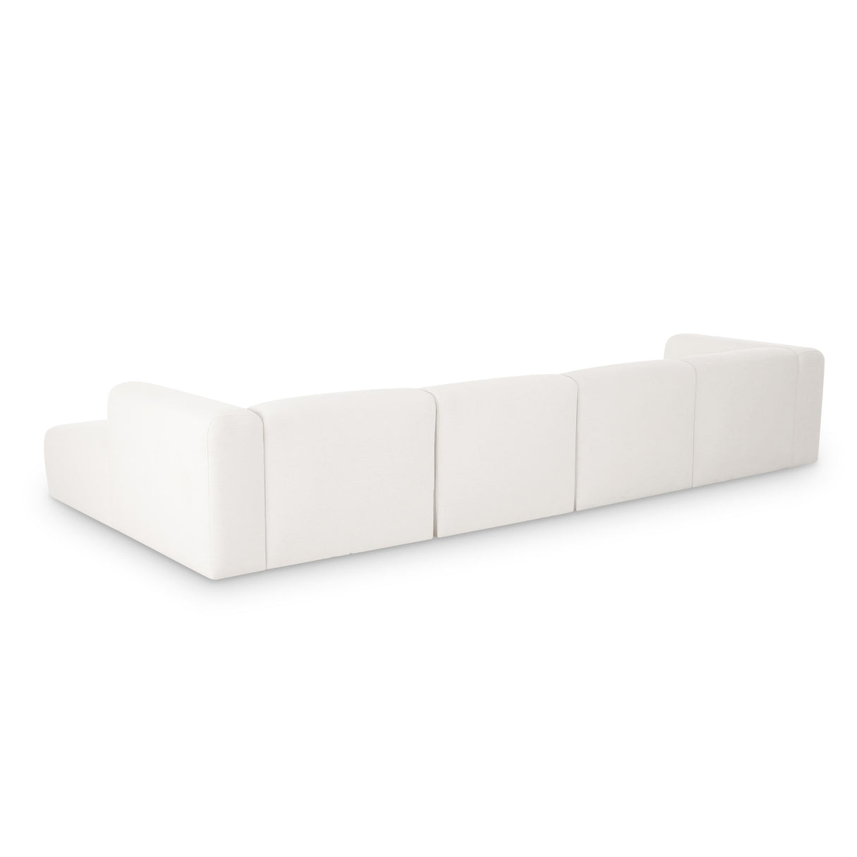 TOV Tarra 4-Pc Cream Chenille Modular U-Sectional