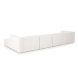 TOV Tarra 4-Pc Cream Chenille Modular U-Sectional