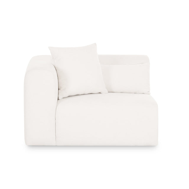TOV Tarra Cream Performance Chenille Modular Corner Chair