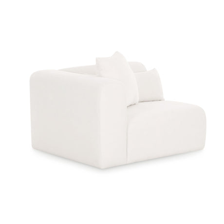 TOV Tarra Cream Performance Chenille Modular Corner Chair