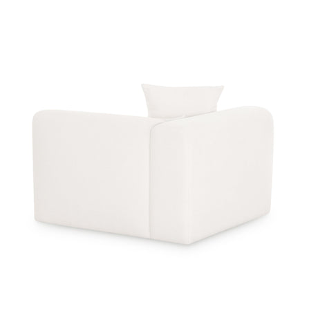 TOV Tarra Cream Performance Chenille Modular Corner Chair