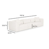 TOV Tarra Cream Chenille Modular Sofa