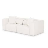 TOV Tarra 86" Cream Performance Chenille Modular Loveseat