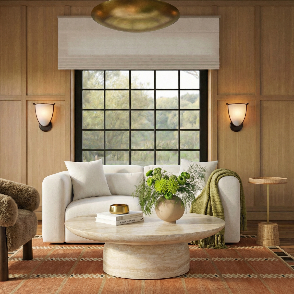 TOV Tarra Cream Chenille Modular Loveseat