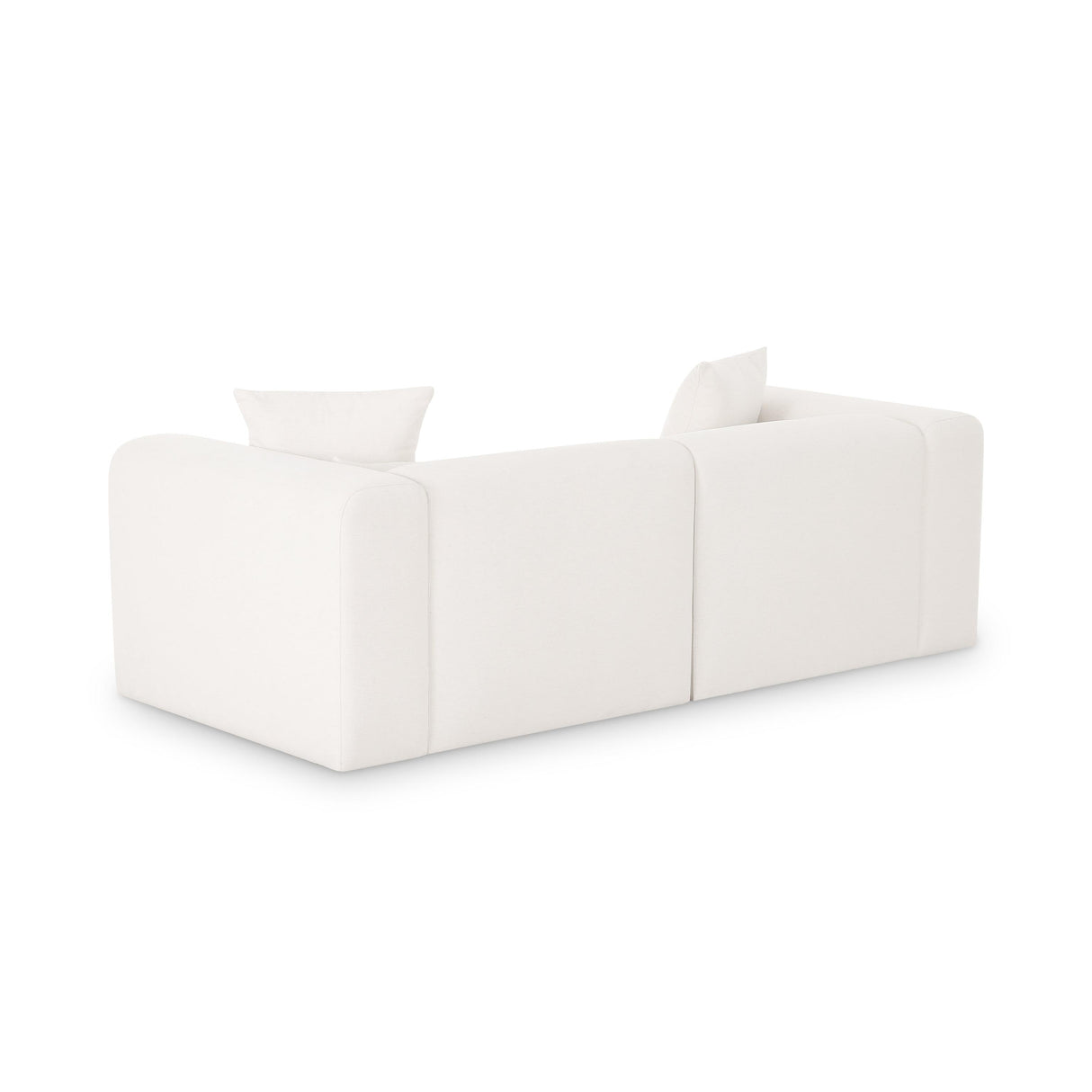 TOV Tarra 86" Cream Performance Chenille Modular Loveseat