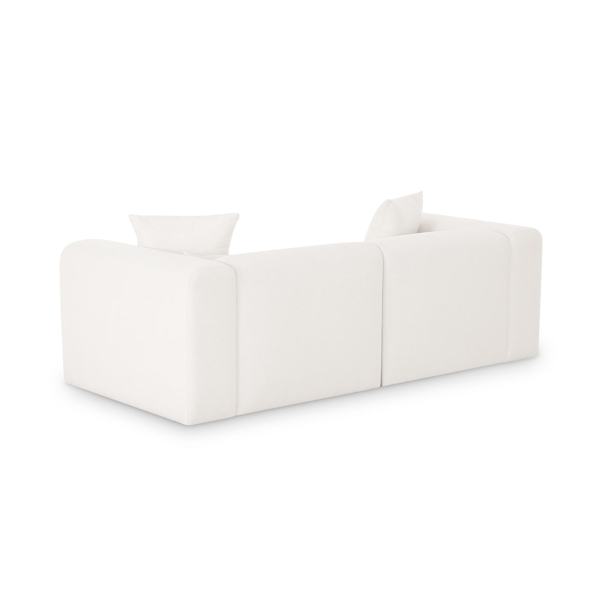 TOV Tarra Cream Chenille Modular Loveseat