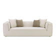 TOV Tristine 96" Cream Contract-Grade Linen Sofa