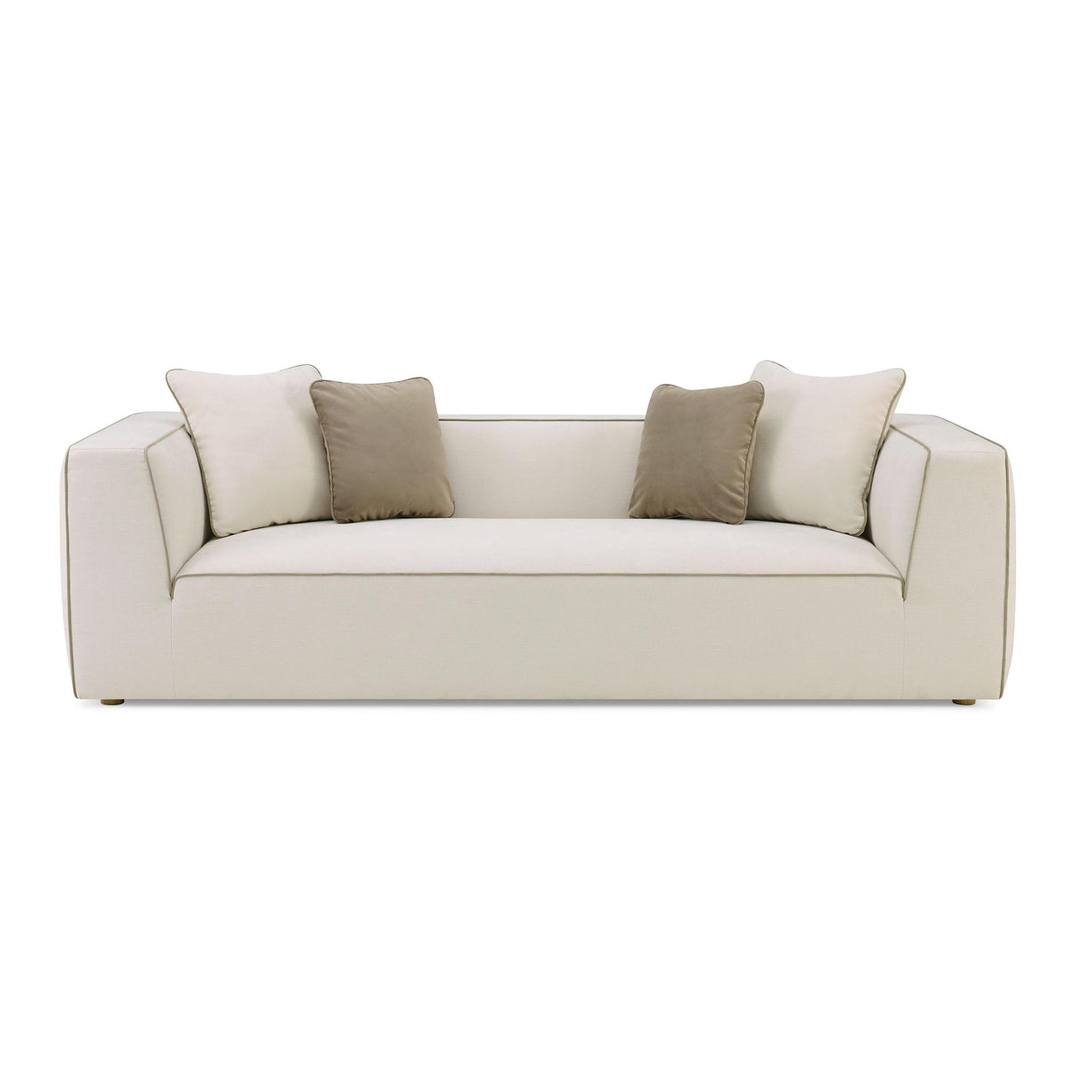 TOV Tristine 96" Cream Contract-Grade Linen Sofa