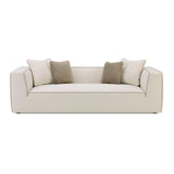 TOV Tristine 96" Cream Contract-Grade Linen Sofa