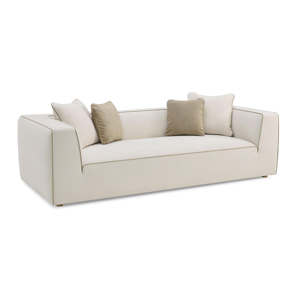 TOV Tristine 96" Cream Contract-Grade Linen Sofa