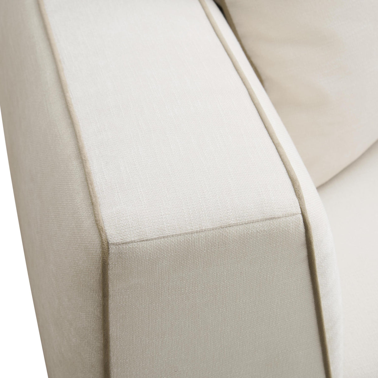 TOV Tristine 96" Cream Contract-Grade Linen Sofa