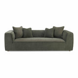 TOV Tristine 96" Olive Green Upcycled Performance Basketweave Sofa