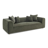 TOV Tristine 96" Olive Green Upcycled Performance Basketweave Sofa