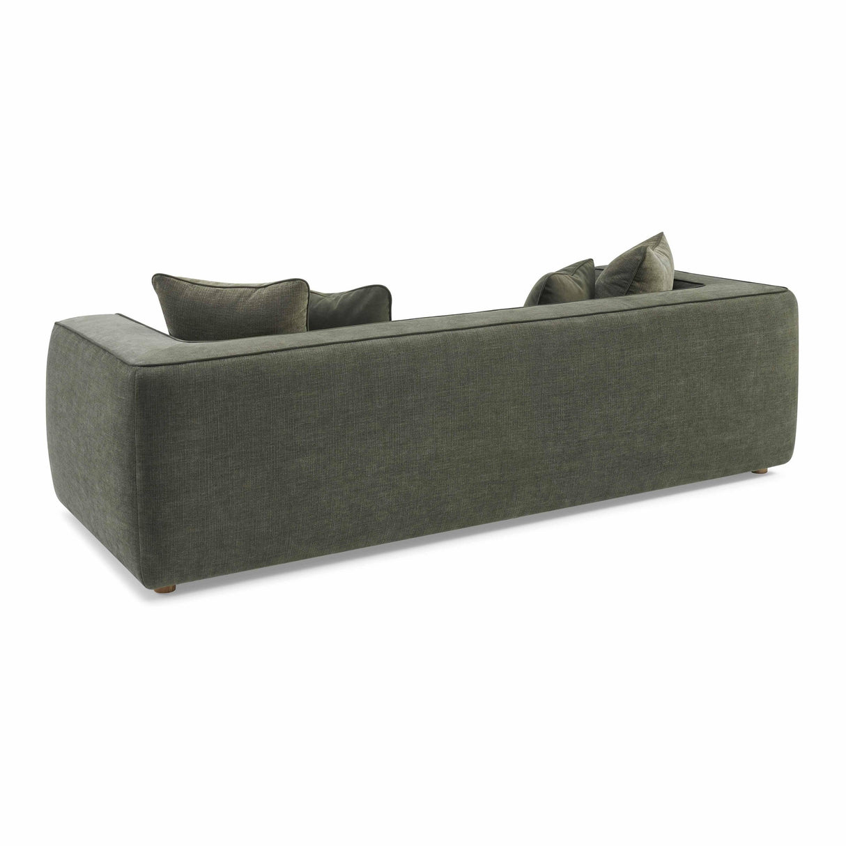 TOV Tristine 96" Olive Green Upcycled Performance Basketweave Sofa