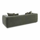 TOV Tristine 96" Olive Green Upcycled Performance Basketweave Sofa