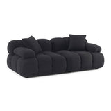 TOV Calliope Black Vegan Shearling Modular Loveseat