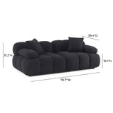 TOV Calliope 79" Performance Vegan Shearling Modular Loveseat