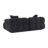 TOV Calliope Black Vegan Shearling Modular Loveseat