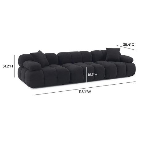 TOV Calliope 118" Performance Vegan Shearling Modular Sofa