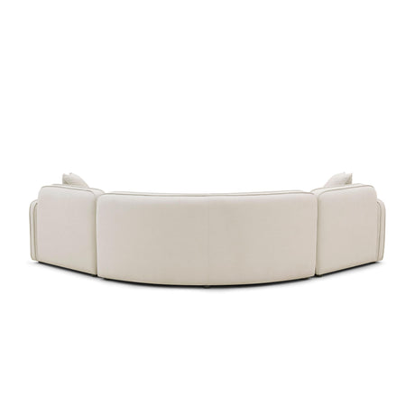 TOV Travie 3-Piece Sand Upcycled Performance Linen Modular L-Sectional