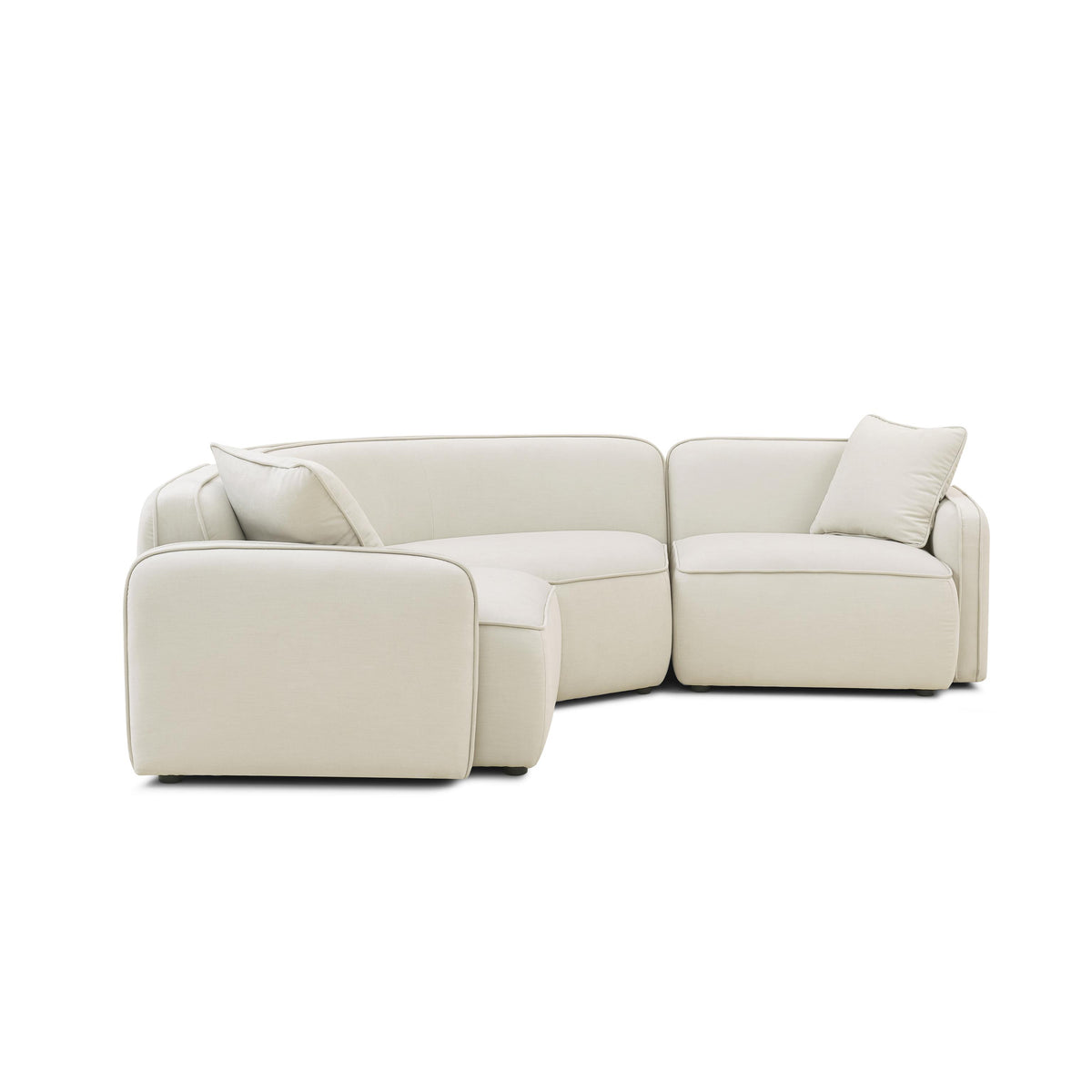 TOV Travie 3-Piece Sand Upcycled Linen Modular L-Sectional