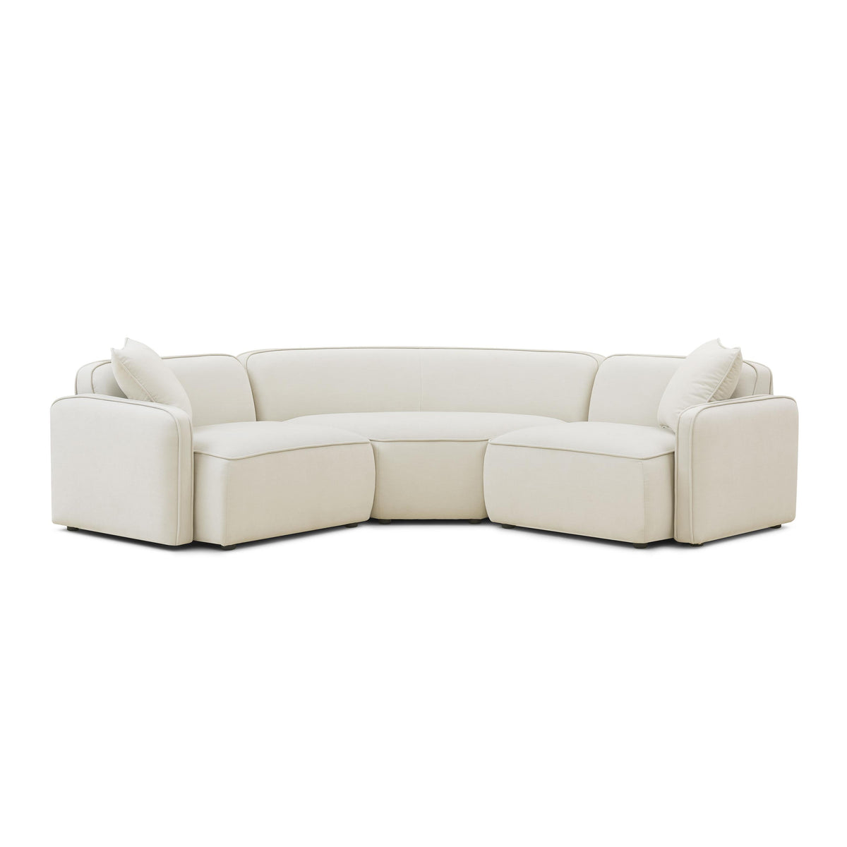 TOV Travie 3-Piece Sand Upcycled Linen Modular L-Sectional