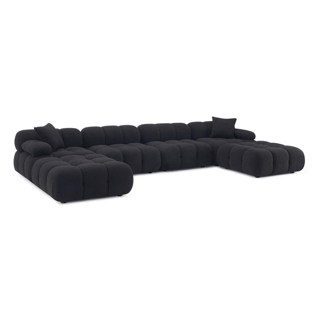 TOV Calliope 6-piece Performance Vegan Shearling Modular U-Sectional