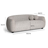 TOV Judy 80" Black and White Woven Performance Fabric Sofa