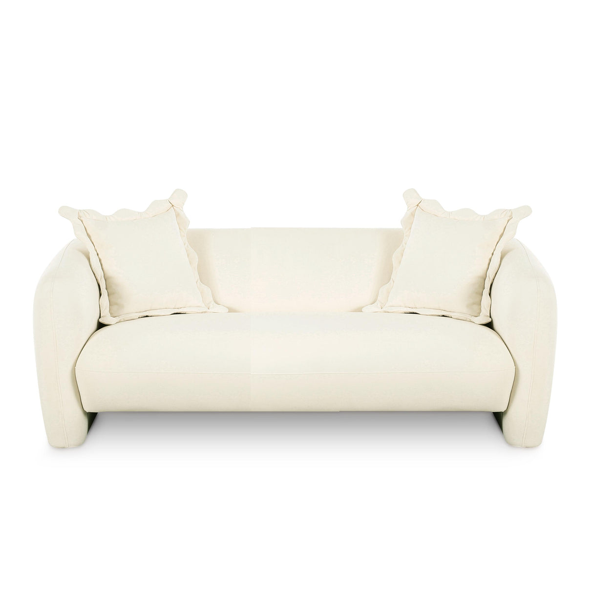 TOV Lou Cream Performance Velvet Loveseat