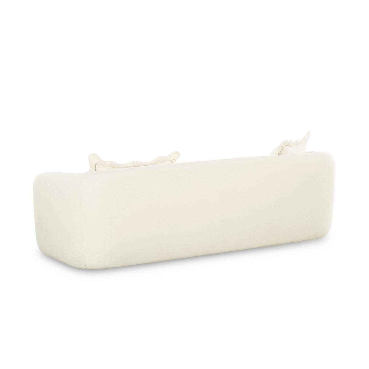 TOV Lou Cream Performance Velvet Sofa