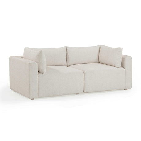 TOV Hangover 81" Cream Performance Fabric Outdoor Modular Loveseat