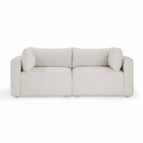 TOV Hangover 81" Cream Performance Fabric Outdoor Modular Loveseat