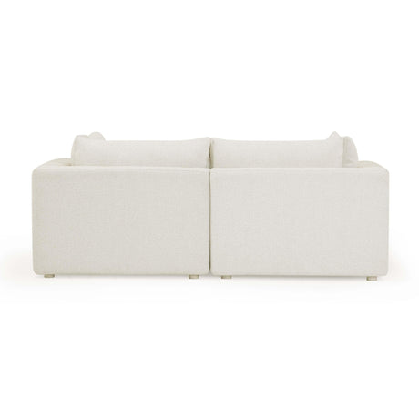 TOV Hangover 81" Cream Performance Fabric Outdoor Modular Loveseat