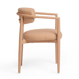 TOV Annika Textured Contract-Grade Fabric Outdoor Dining Arm Chair