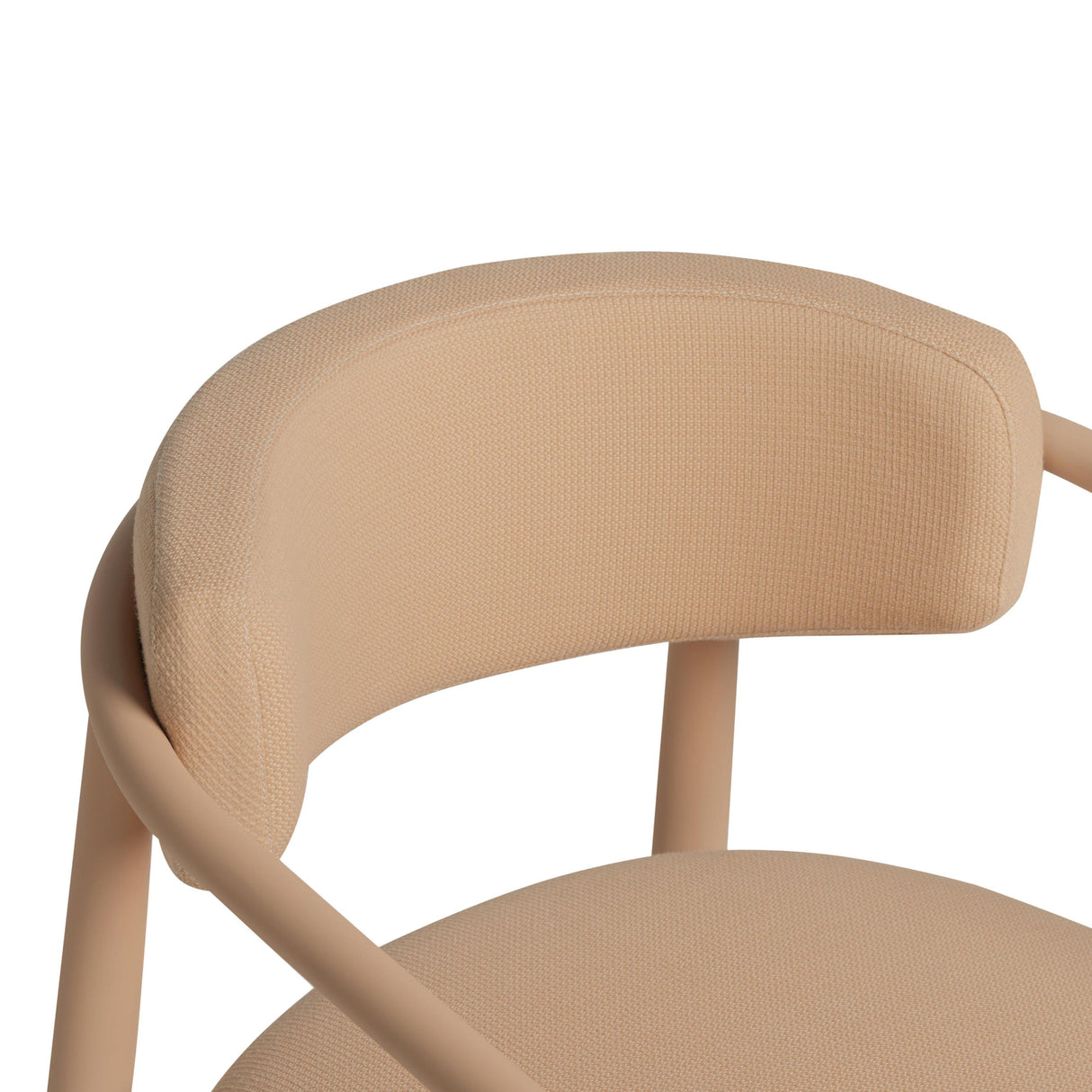 TOV Annika Peach Textured Performance Fabric Outdoor Dining Chair