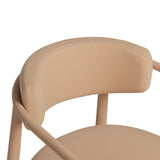 TOV Annika Peach Textured Performance Fabric Outdoor Dining Chair
