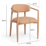 TOV Annika Textured Contract-Grade Fabric Outdoor Dining Arm Chair