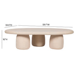 TOV Rahul 59" Cream Coffee Table