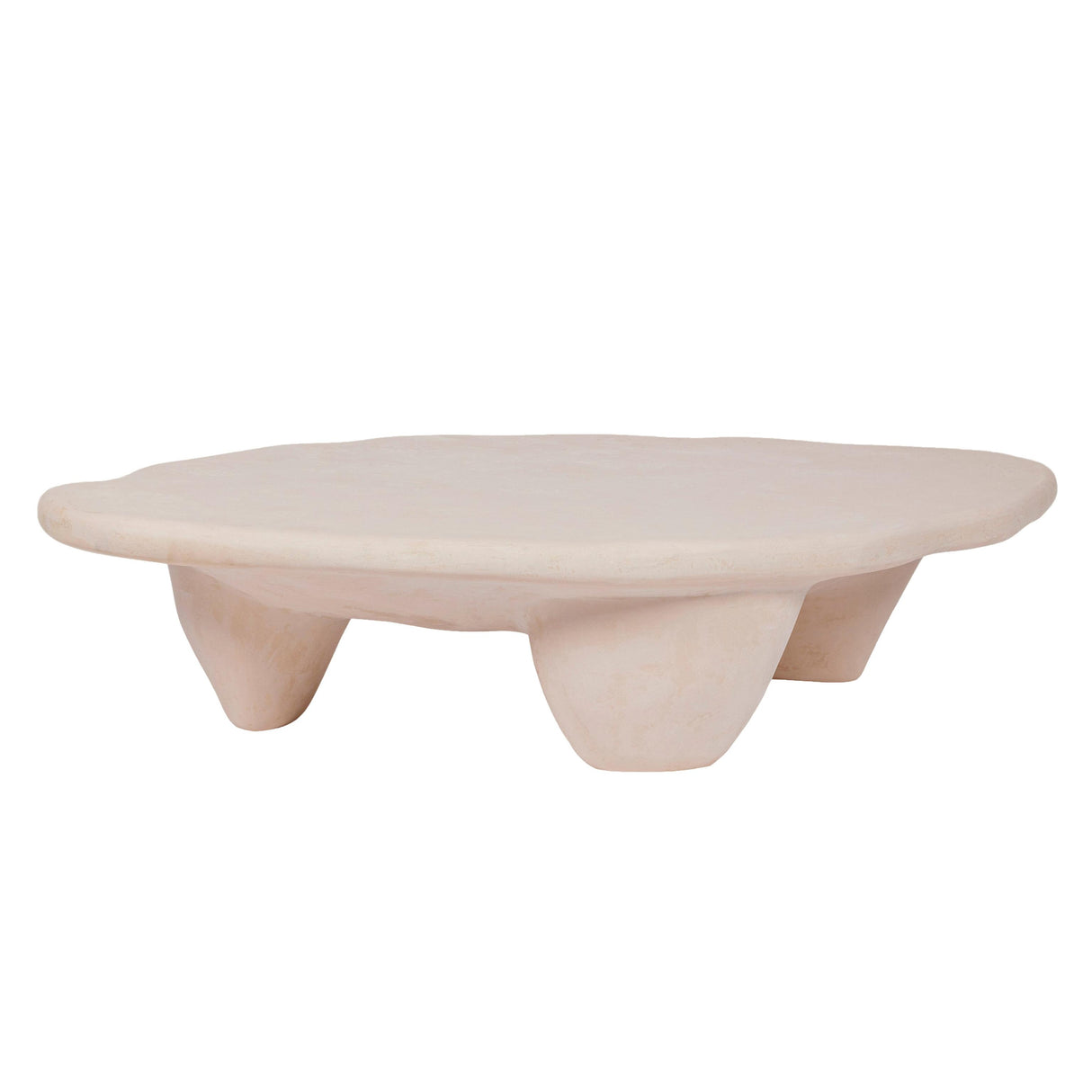 TOV Athen 57" Nude Faux Stone Coffee Table