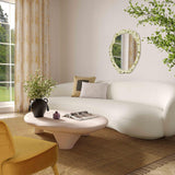 TOV Athen 57" Nude Faux Stone Coffee Table