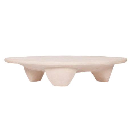 TOV Athen 57" Nude Faux Stone Coffee Table