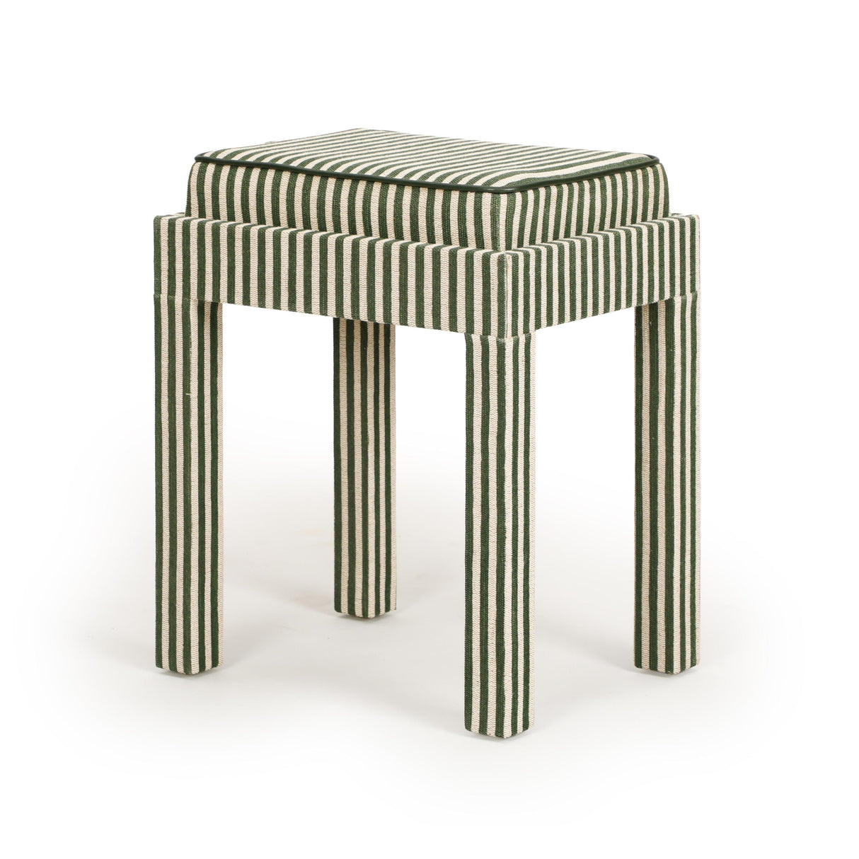 TOV Kora Cotton Jute Contract-Grade Accent Stool