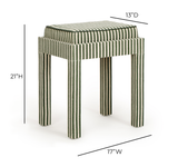 TOV Kora Cotton Jute Contract-Grade Accent Stool