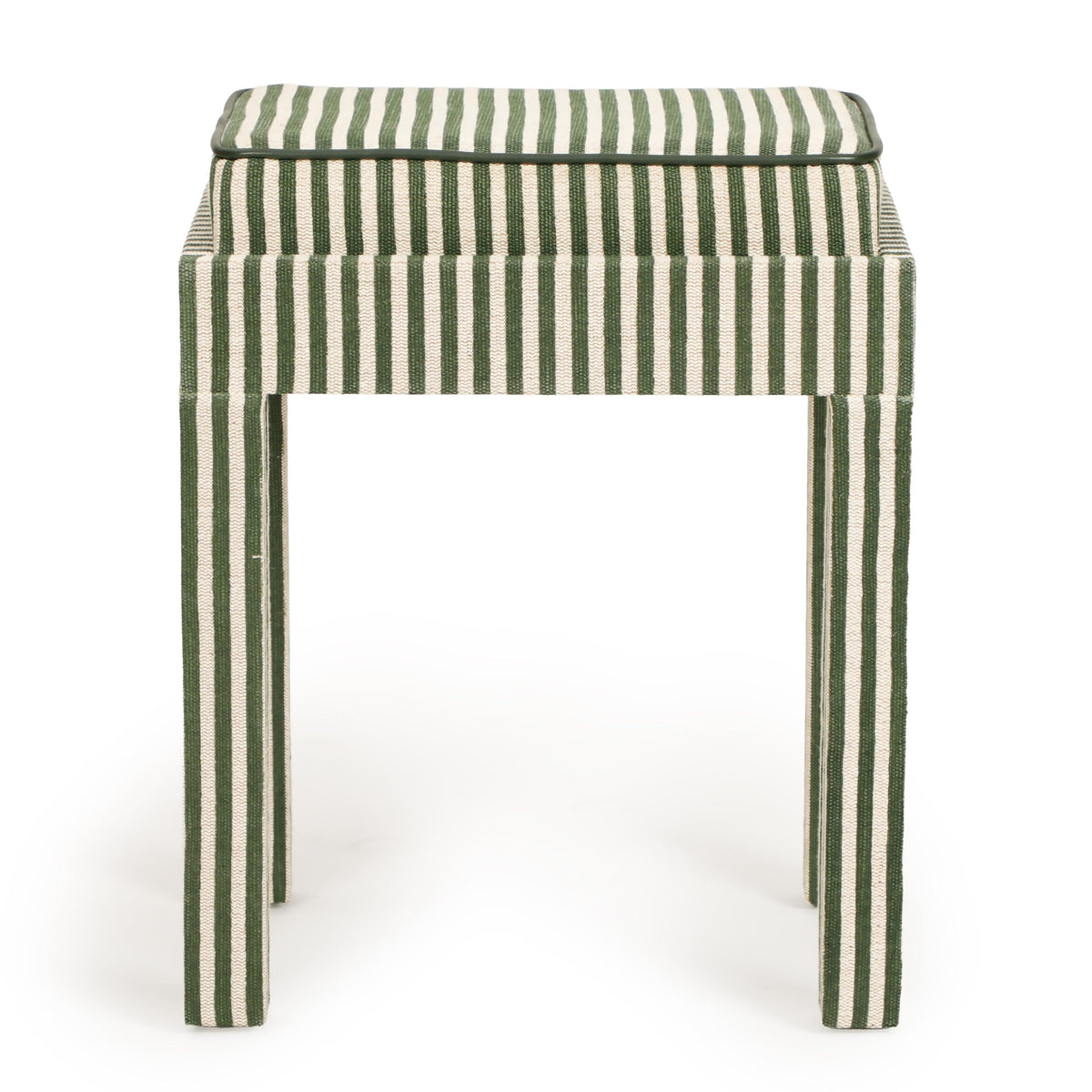 TOV Kora Green Cotton Jute Stool